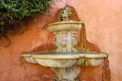 Fountain in passageway between Plaza Triunfo and the Plaza Doña Elvira, Seville, Andalusia, Spain